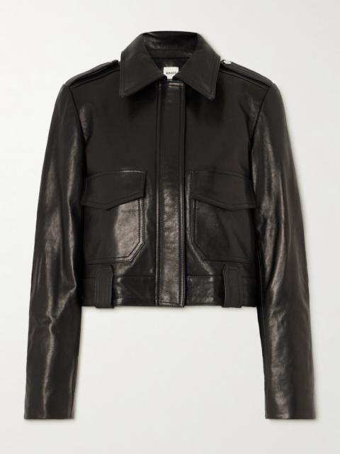 KHAITE Cordelia Cropped Leather Jacket