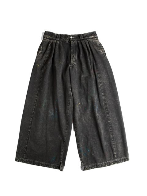 MM6 Maison Margiela Maison Margiela Pleated Wide Leg Painted Jeans "Black"