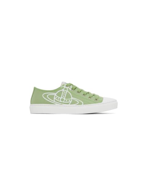 Green Plimsoll Low Top Sneakers