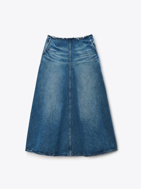 Alexander Wang A-Line Denim Skirt Midi