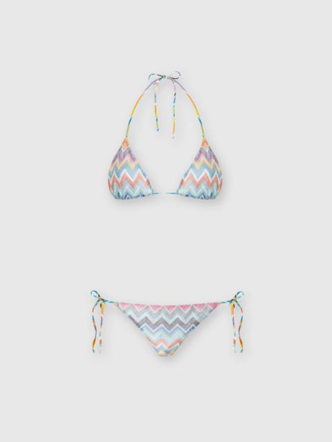 Missoni Zigzag viscose blend bikini with lurex