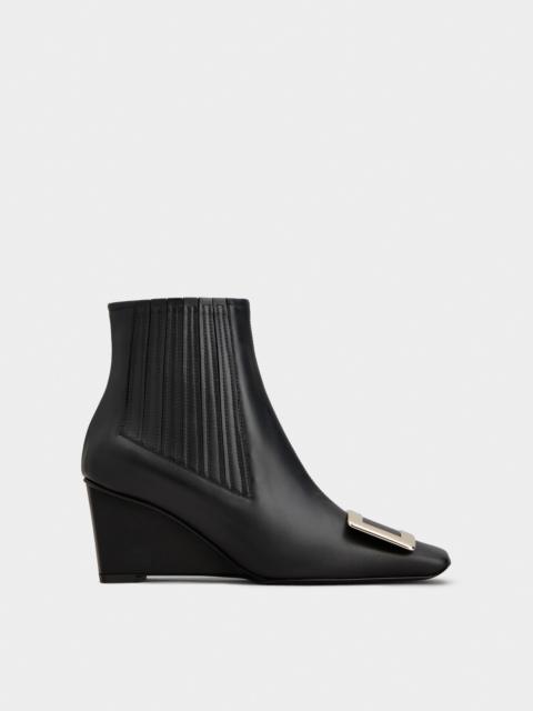 Roger Vivier Belle Vivier Wedge Booties in leather