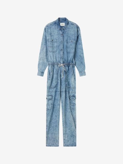 Isabel Marant Étoile VEADO OVERALL IN WASHED OUT COTTON