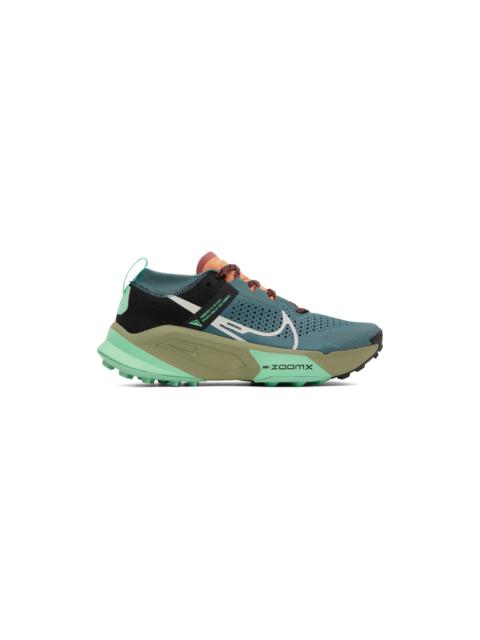 Nike Blue & Green ZoomX Zegama Sneakers