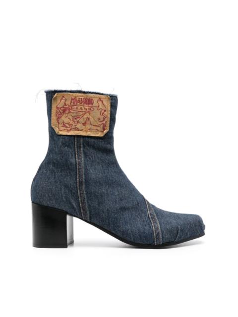 MAGLIANO 75mm denim ankle boots