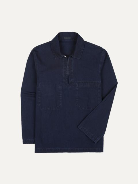 Drake's Indigo Cotton Smock
