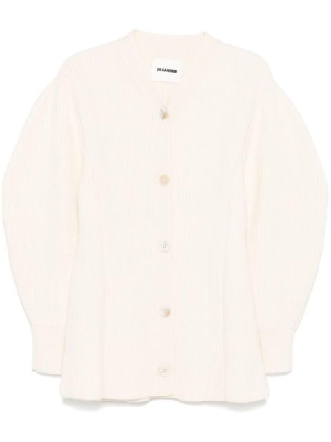 Jil Sander 늑골 니트 카디건