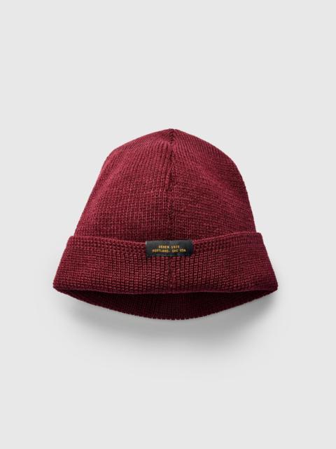 Dehen 1920 Wool Knit Watch Cap in Burgundy
