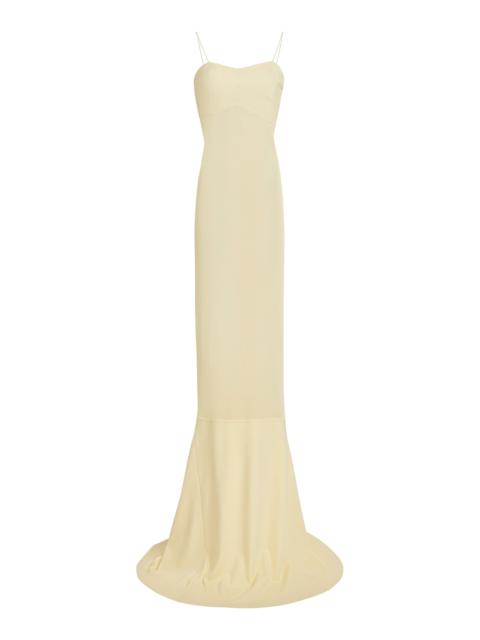 JACQUEMUS Fino Knit-Detailed Gown yellow