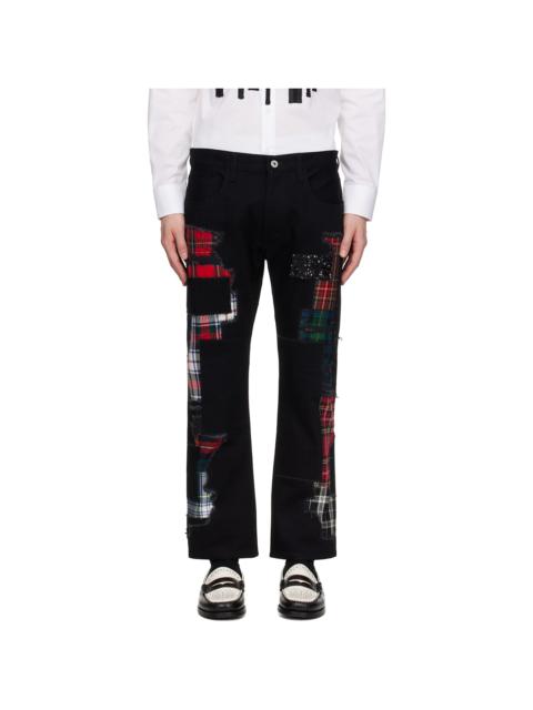 Junya Watanabe MAN Black Patchwork Jeans