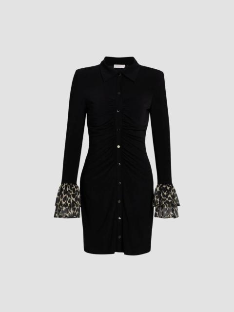 RAMY BROOK Women's Arden Long-Sleeve Minidress - Black Bone Foliage
