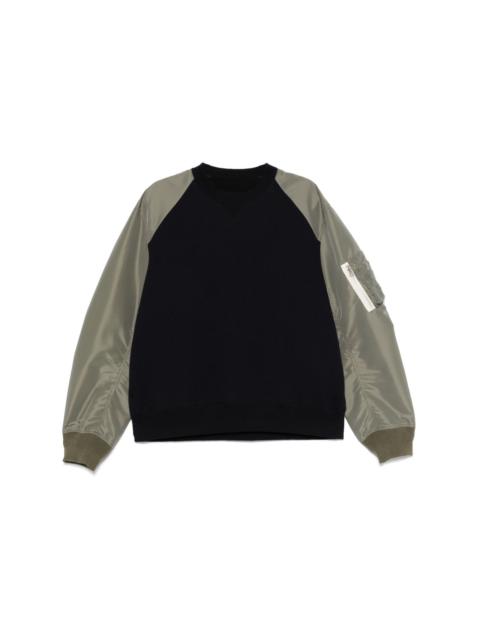 sacai panelled sweatshirt