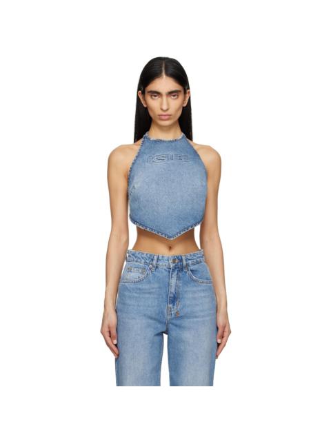 Ksubi Blue Bolt Swept Denim Top