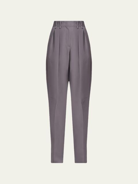 Jil Sander Pleated Wool Straight-Leg Pants