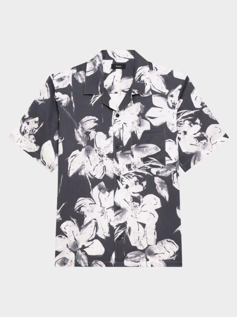 Theory Men's Noll Floral Pocket Camp Shirt