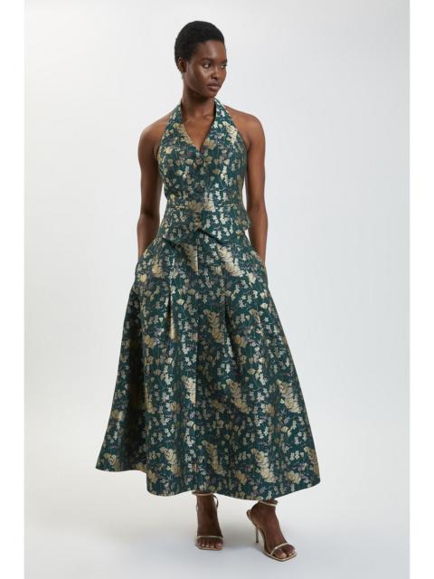 KAREN MILLEN Jacquard Full Midi Skirt