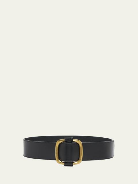 SAINT LAURENT buckle-detail leather belt | REVERSIBLE