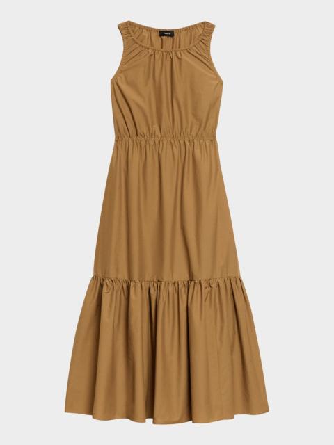 Theory Tiered Sleeveless Gathered Dress