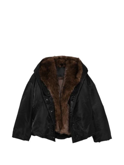 JUUN.J faux-fur trim hooded jacket