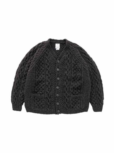 visvim FISHER GIRL CARDIGAN HAND-KNIT W BLACK