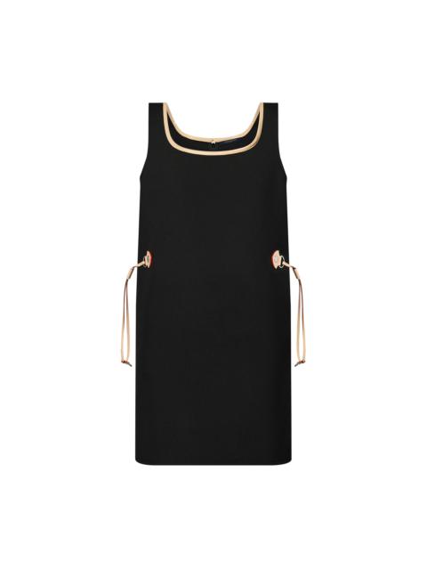 Louis Vuitton Leather Pull Straight-Cut Dress