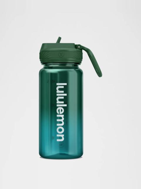 lululemon Back to Life Clear Bottle 18oz Straw Lid *Ombre