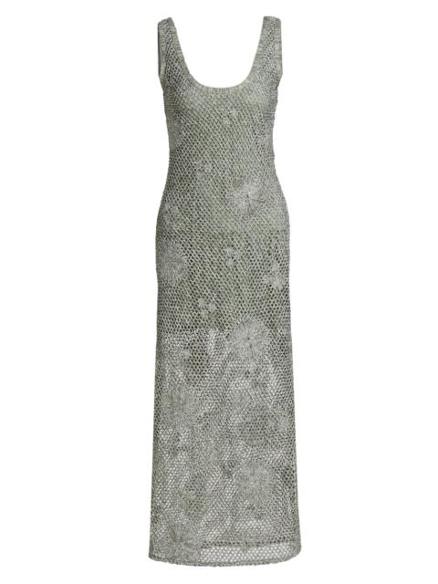 RAMY BROOK Women's Liliana Knit Sleeveless Midi Dress - Olive Crochet