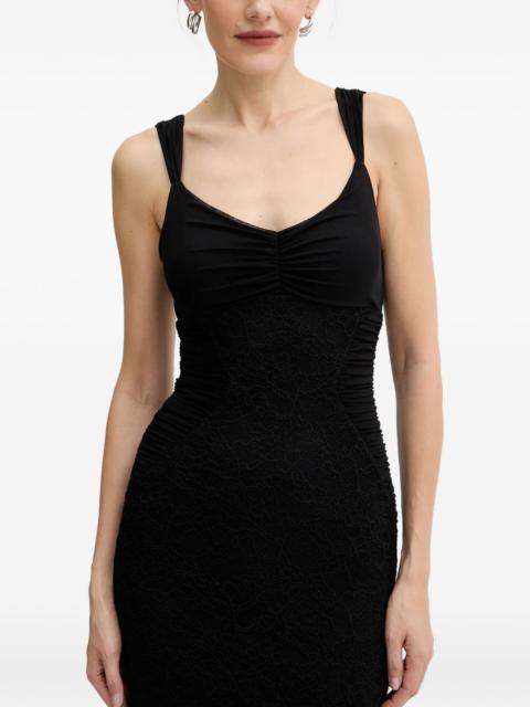 GUESS USA Caitlyn lace flounce midi dress