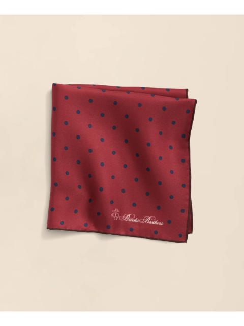 Brooks Brothers Small Dot Silk Pocket Square