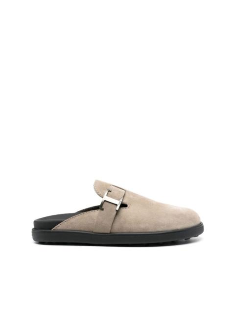 Tod's T Timeless suede slides