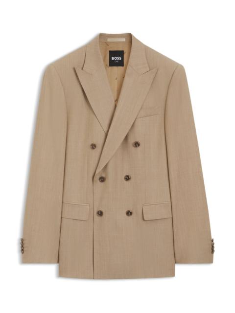 BOSS SLIM-FIT JACKET IN VIRGIN WOOL SERGE
