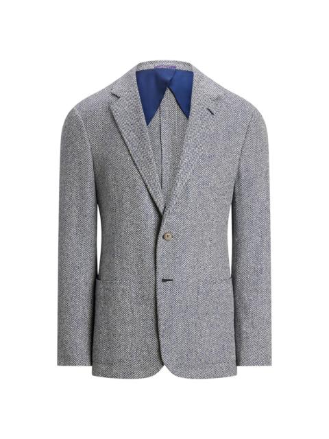 Ralph Lauren Men's Kent Hand-Tailored Herringbone Jacket - Classic Cream Navy