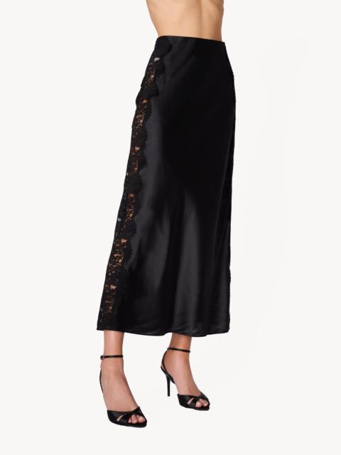 CAMI NYC DARCEL SILK MAXI SKIRT BLACK