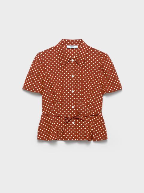 Prada Polka-dot marocain shirt