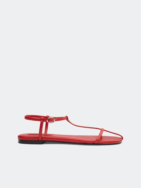 SIMONMILLER Cage Flat Sandal In Lucky Red