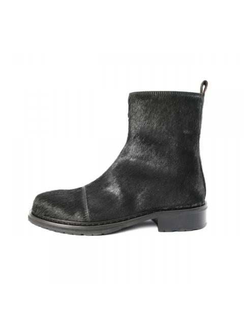 PONY HAIR ANKLE BOOTS