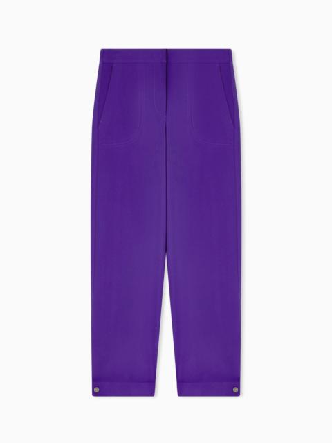 GIORGIO ARMANI TECHNICAL-CADY STRAIGHT TROUSERS