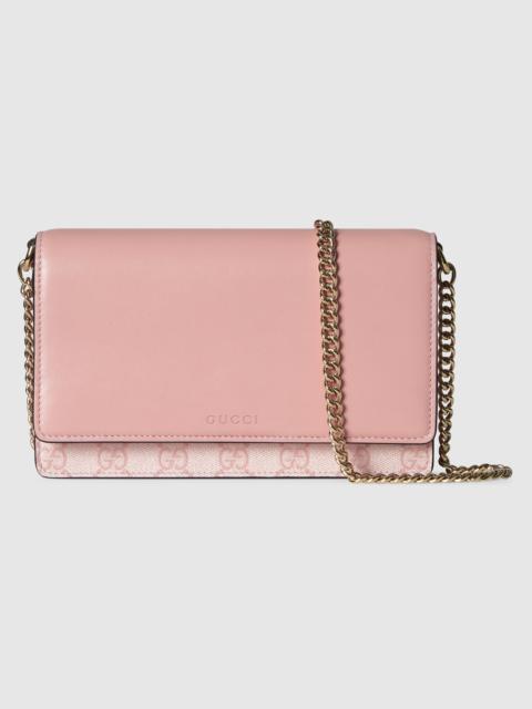 GUCCI GG Emblem chain wallet