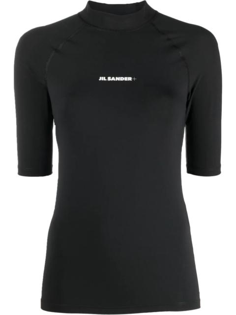 Jil Sander logo-print scuba top