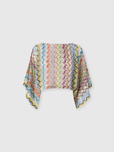 Missoni Viscose lamé cover-up top with batwing sleeves