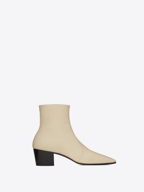 vassili zipped booties in smooth leather