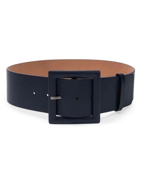 CAROLINA HERRERA Women's Icon Large Square Buckle Belt - Midnight