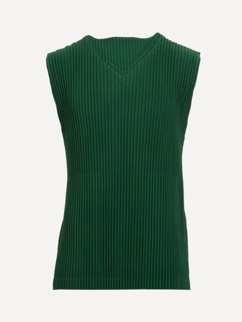 MC AUGUST Seaweed Green Pleated Top