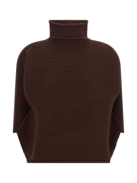 Pleats Please Issey Miyake 'Zig Zag Knit' Blouse