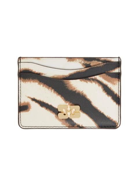 GANNI Off-White & Brown Bou Card Holder
