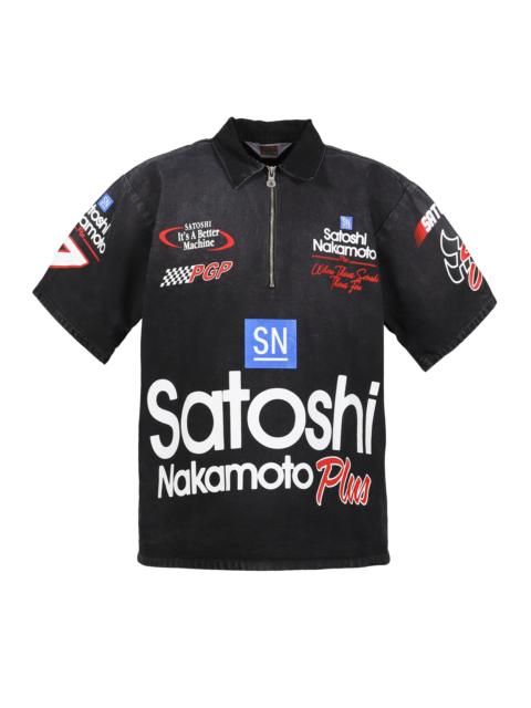 SATOSHI NAKAMOTO SATOSHI MECHANIC HALF ZIP / VTG BLK