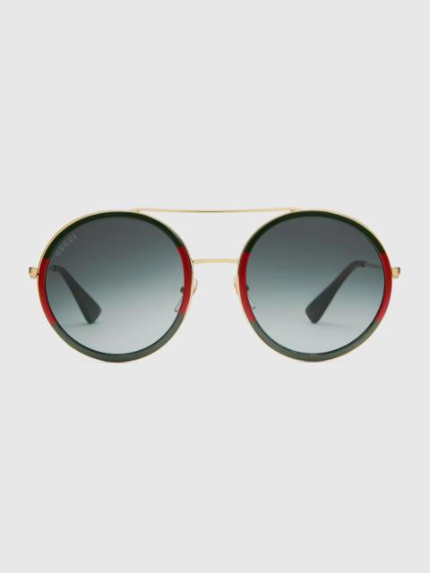 Round-frame metal sunglasses