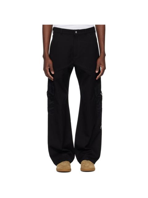 CASABLANCA Black Paneled Cargo Pants