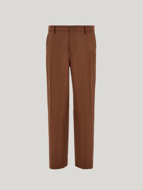 Canali TERRACOTTA-COLORED CANALI NUVOLA TAPERED FIT COTTON CHINOS