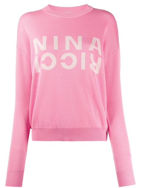 NINA RICCI knitted logo jumper